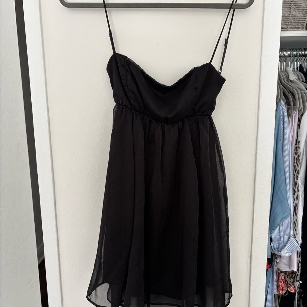 Lucy in the Sky Black Spaghetti Strap Dress